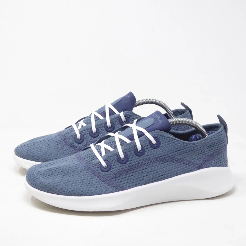 Allbirds Mens SLTR Super Light Tree Runner Blue Mesh Low Top Sneakers Size 10